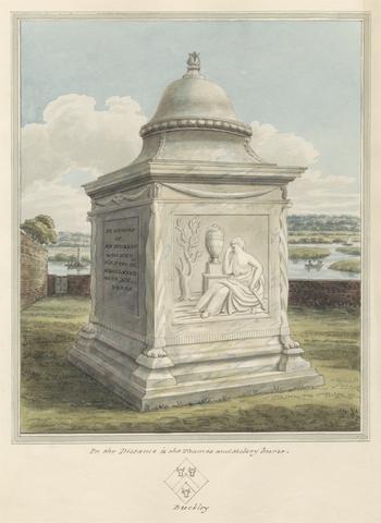 Daniel Lysons Tomb of Ann Buckley, from Sunbury Churchyard