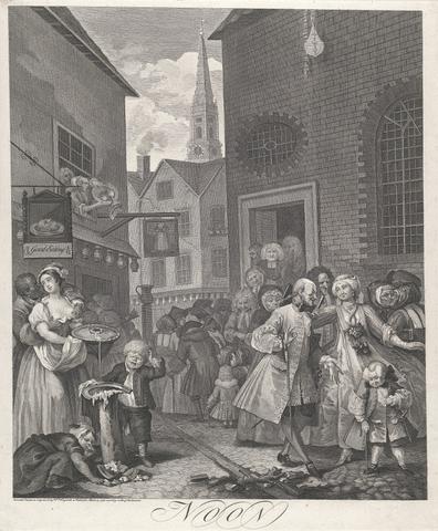 William Hogarth The Four Times of Day, Plate II: Noon