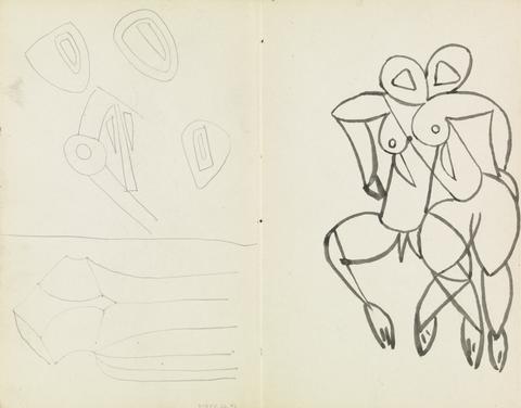 Henri Gaudier-Brzeska Five Abstract Sketches, and Studies for Male and Female Figures