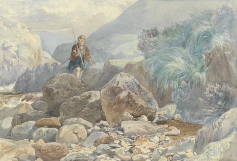 Walter Goodall Glencoe: A Shepherd Boy Crossing a Burn