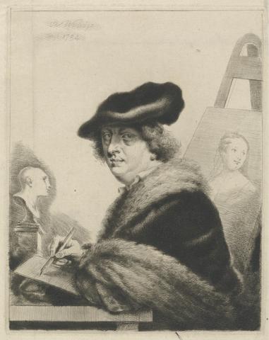 Thomas Worlidge Self-portrait in Soft Cap, as an Etcher