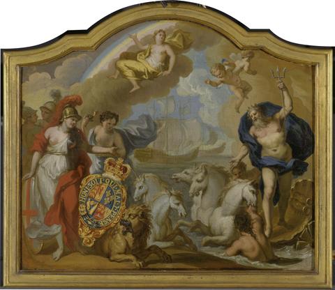 Sir James Thornhill Allegory of the Power of Great Britain by Sea, design for a decorative panel for George I's ceremonial coach