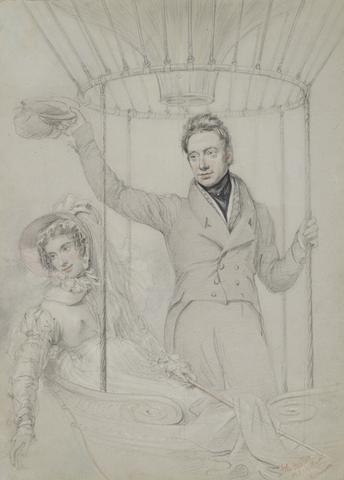 John Hayter George Graham and His Wife, Margaret, Making a Balloon Ascent, London, 1823