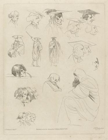 Charles Reuben Ryley The Heads in this and the Following Plates were drawn by Mr. Mortimer, on a Chimney Piece, from Ideas suggested by the Natural Veins in the Marble