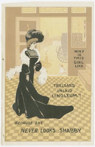 Advertisement for Treloar's Inlaid Linoleum.