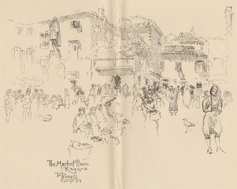 The Market Place, Raqusa (Various lithographs from 'The Studio' journal)