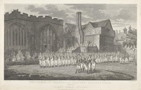 Charles Grignion The Church of St. Helens and Leather-Sellers Hall with the Cornhill Military Association