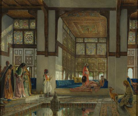 John Frederick Lewis A Lady Receiving Visitors (The Reception)