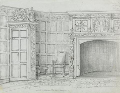 unknown artist Interior of a House with Fireplace