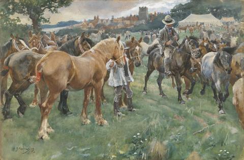 Sir Alfred J. Munnings Horse Fair in East Anglia