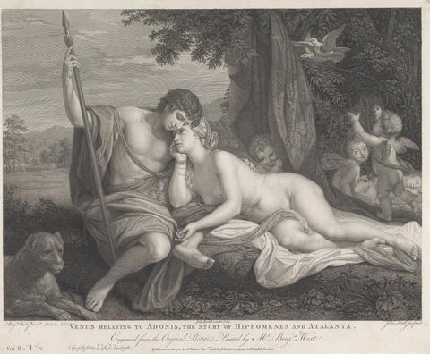 John Hall Venus relating to Adonis the Story of Hippomenes and Atlanta