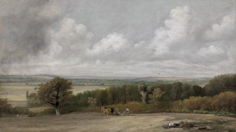 John Constable Ploughing Scene in Suffolk