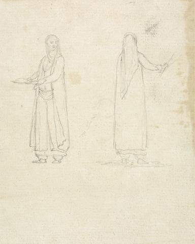 James Bruce Study of Two Women, One Carrying a Plate