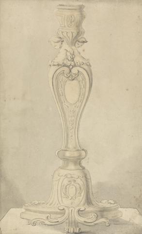 unknown artist Design for a Candlestick