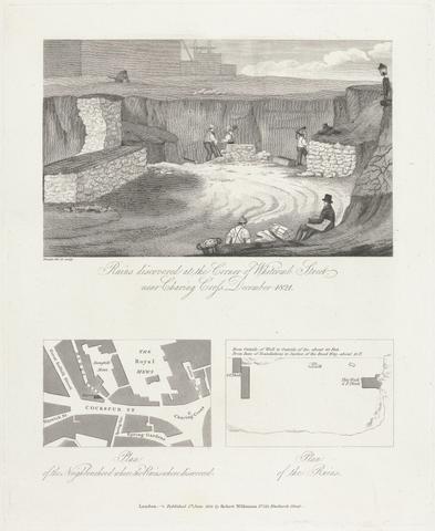 Ruins Discovered at the Corner of Whitcomb Street 1821