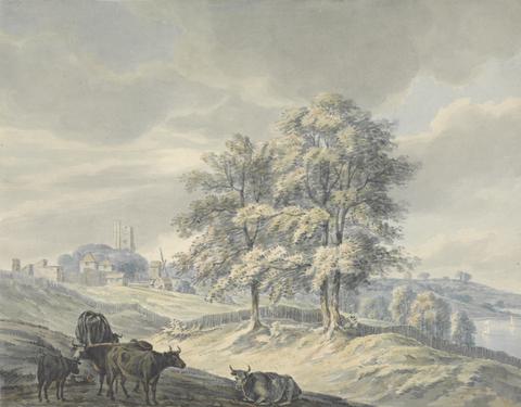 John Cleveley the younger View looking towards St. Margaret's, Rochester, Kent