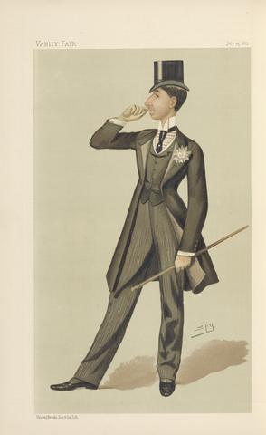 Leslie Matthew 'Spy' Ward Vanity Fair: Turf Devotees; Mr. Henry Ernest Schlesinger Benzon, July 23, 1887