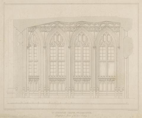 William Caveler St. Stephen's Chapel, Westminster - Longitudinal section of the lower oratory