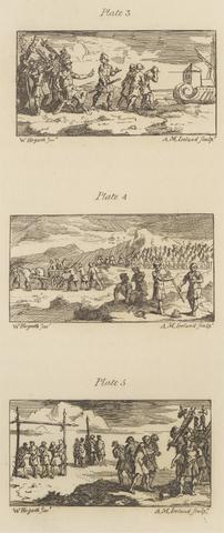 A. M. Ireland Plate 3, Banishment, Plate 4, Degrading Punishments, and Plate 5, Freemen Degraded and Sold into Slavery