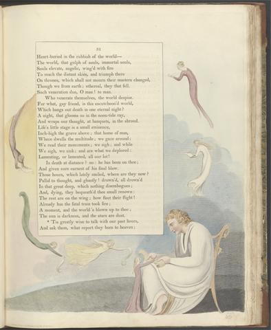 William Blake Young's Night Thoughts, Page 31, "'Tis greatly wise to talk with our past hours"
