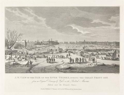 James Stour North West View of the Fair on the River Thames, during the Great Frost 1683/4
