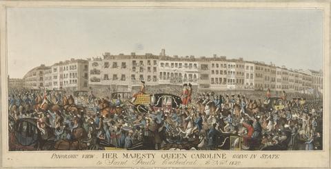 unknown artist Panoramic View, Her Majesty Queen Caroline going in State to St. Paul's Cathedral, 20 November 1820