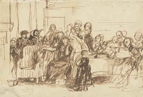 Sir David Wilkie Sketch for "Reading the Will"