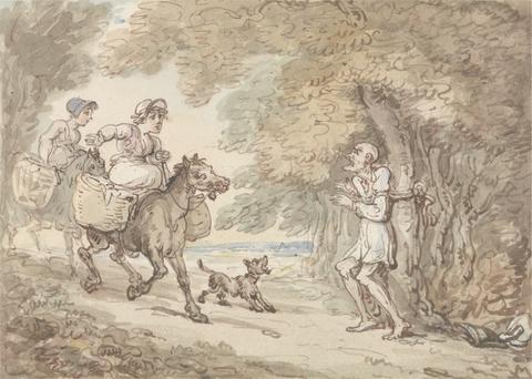 Thomas Rowlandson Dr. Syntax Bound to a Tree by Highwaymen