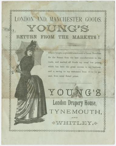 Young's London Drapery House (Firm : Tynemouth and Whitley) Advertisement for Young's London Drapery House.