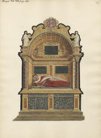 Daniel Lysons Tomb of Sir Edward Fennen of Hayes from Hayes Church