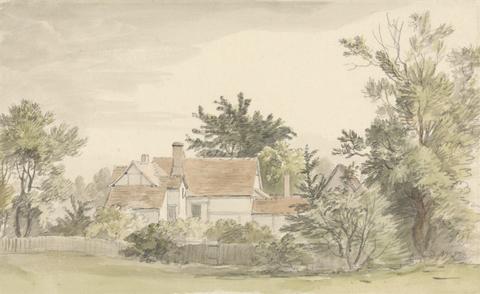 James Stark Cottages and Trees with a Fence