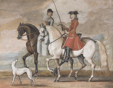 James Seymour A Gentleman on a Managed Horse Riding Out With a Lady