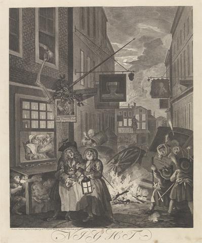 William Hogarth The Four Times of Day, Plate IV: Night