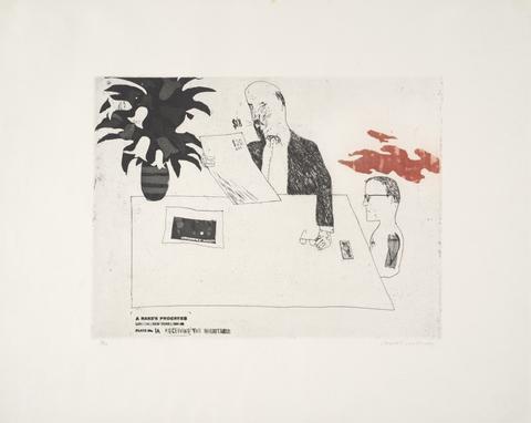 David Hockney 1A: Receiving the Inheritance from A Rake's Progress
