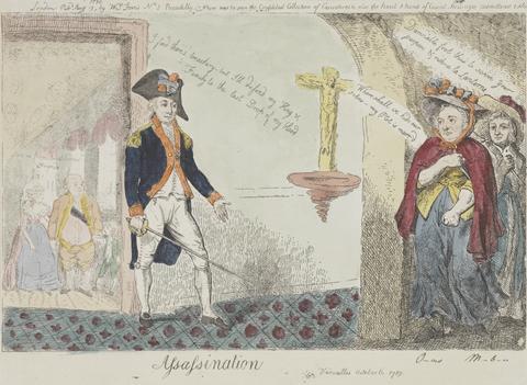 Isaac Cruikshank Assassination-Versailles, October 6, 1789