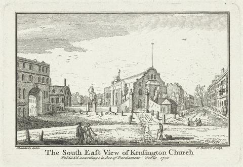 James Roberts the Elder The South East View of Kensington Church