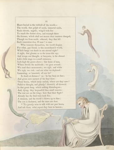 William Blake Young's Night Thoughts, Page 31, "'Tis Greatly Wise to Talk with Our Past Hours"