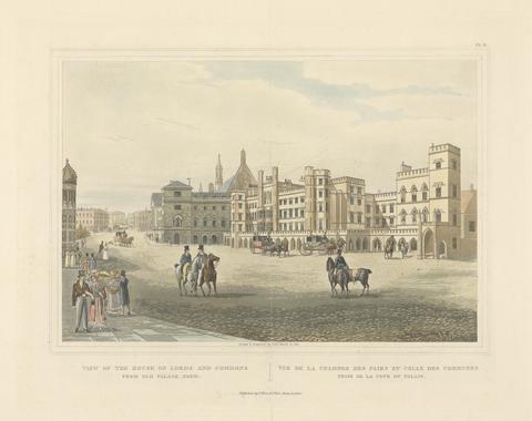 Robert Havell View of the Houses of Lords and Commons from the Old Palace Yard
