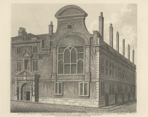 William Wise The North Front of Sion College, London Wall as it Appeared in the Year 1800, Before it was Rebuilt