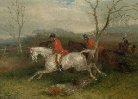 William J. Shayer Foxhunting: Coming to a Fence (Full Cry)
