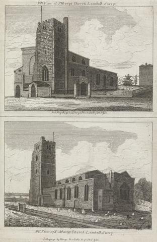 Views of St. Mary's Church, Lambeth, Surrey