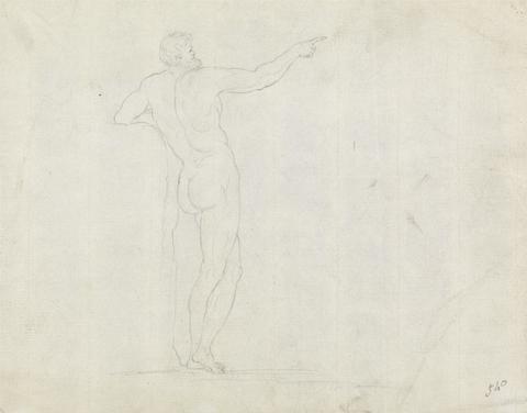 Study of a Nude Male Standing and Pointing