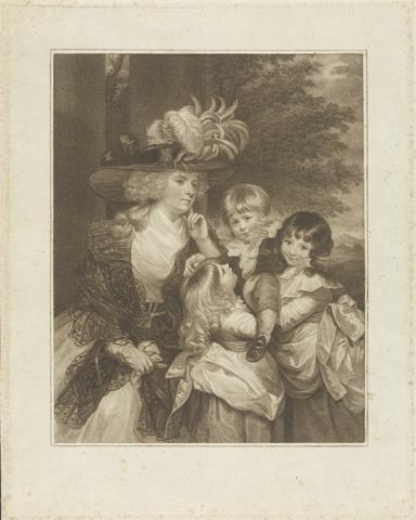 Francesco Bartolozzi RA Lady Smith and Her Children: George Henry, Louisa, and Charlotte