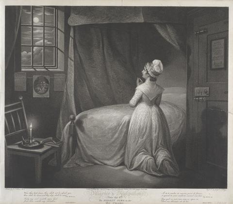 Thomas Gaugain Diligence and Dissipation: The Modest Girl in her Bed Chamber (Plate 4)