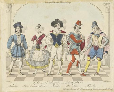 Andreas Geiger Viola nach Shakespeare von Deinhardstein - Costume Bild zur Theatrezeitung
