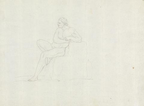 James Bruce Study of a Nude Male Sitting