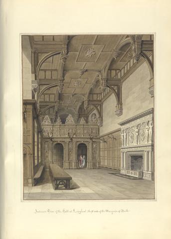 John Buckler FSA Interior View of the hall at Longleat; the Seat of the Marquis of Bath