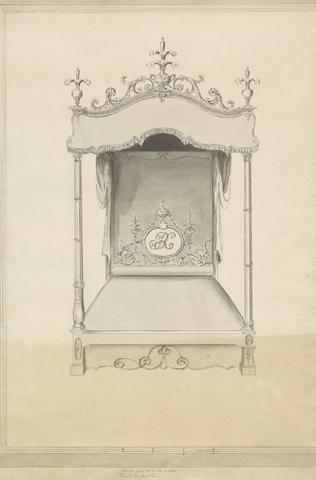unknown artist Design for a Bed
