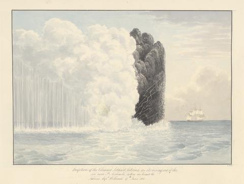 Charles Hamilton Smith Eruption of the Volcanic Island Sabrina