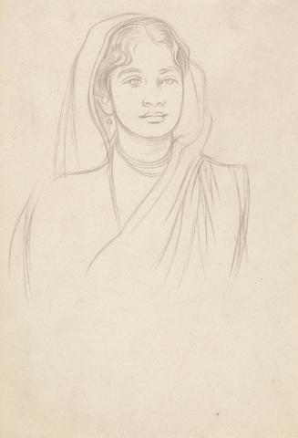 Sir William Rothenstein Portrait of a Young Indian Woman